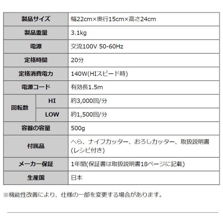 山本電気 フードプロセッサー Wスピードあじのさと 日本製 Y 山本電気 フードプロセッサー Wスピードあじのさと 日本製 Y