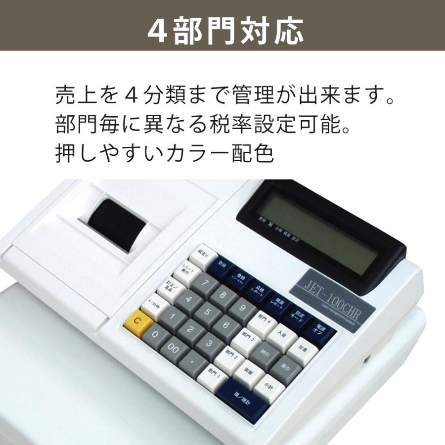 クローバー電子 レジスター 小型 JET-100CHR CL00R-4170R 電池2種付き