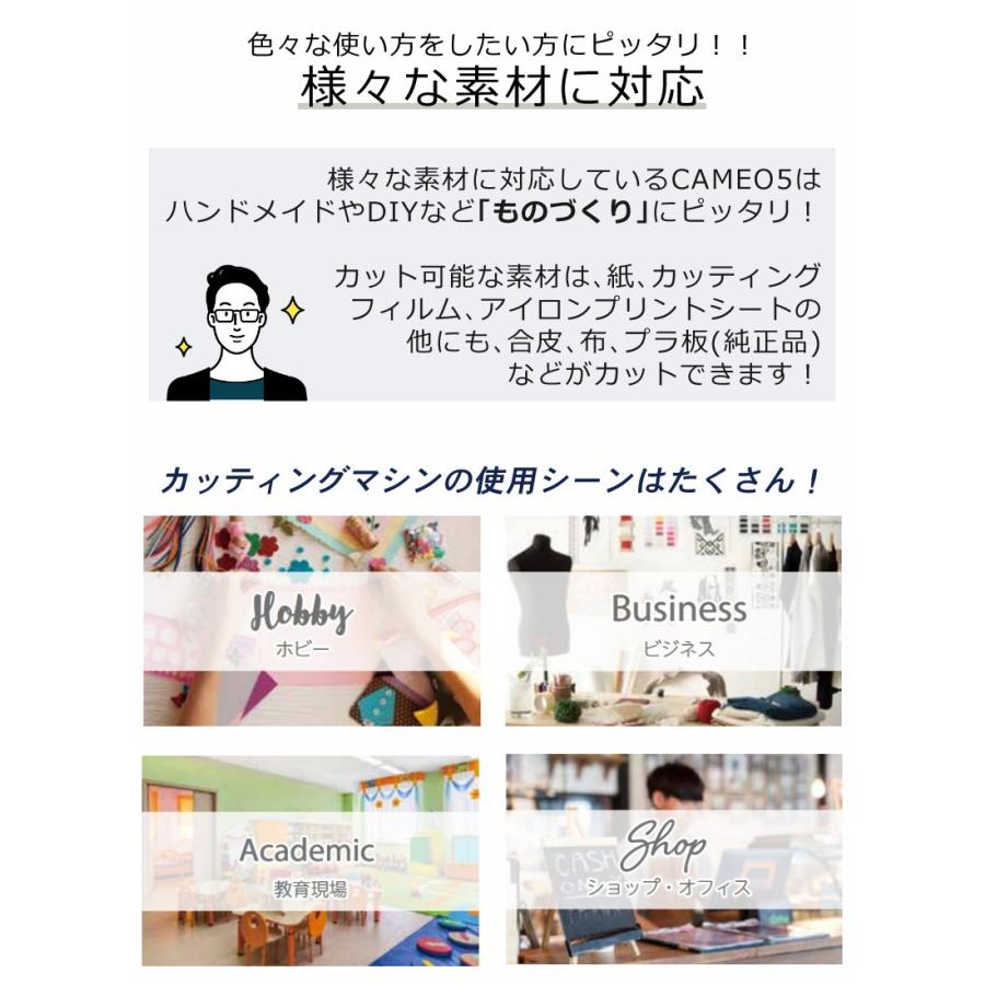 シルエットジャパン カッティングマシン シルエットカメオ5 マットブラック クラシックホワイト ビアンコカララ 純正ツールセット（ラッピング不可）_5