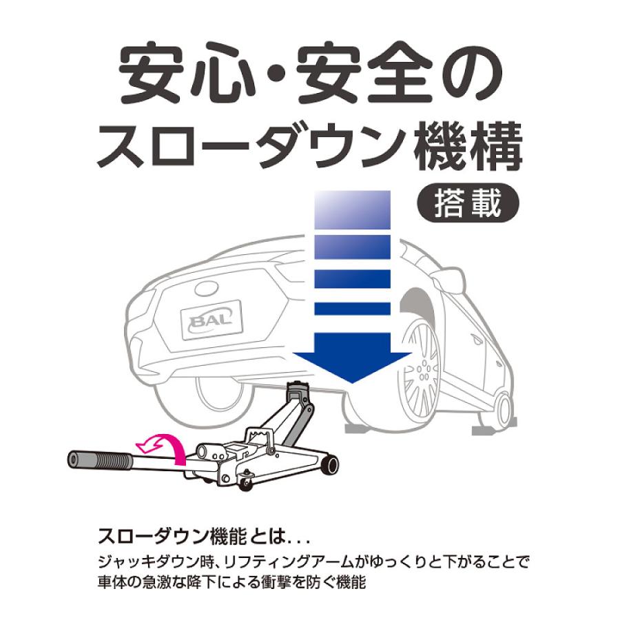 大橋産業 BAL 油圧式フロアジャッキ 2.0t 2101 ジャッキアップ用 