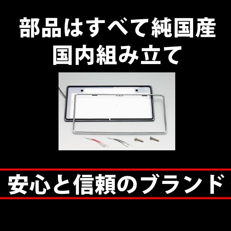フロント・リヤ 2枚セット 普通車用 12V クロームメッキ 字光式