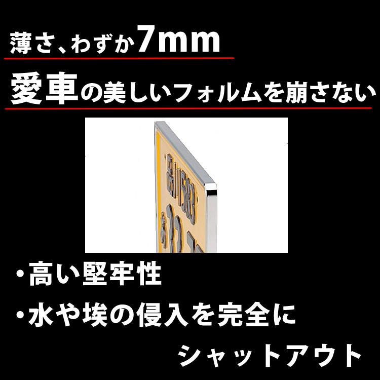 フロント リヤ 2枚セット 軽自動車用 12V 字光式ナンバープレート ガンメタ 井上工業 2526-12V-G LEDパーフェクトecoII 純国産 日本製 車検対応_2