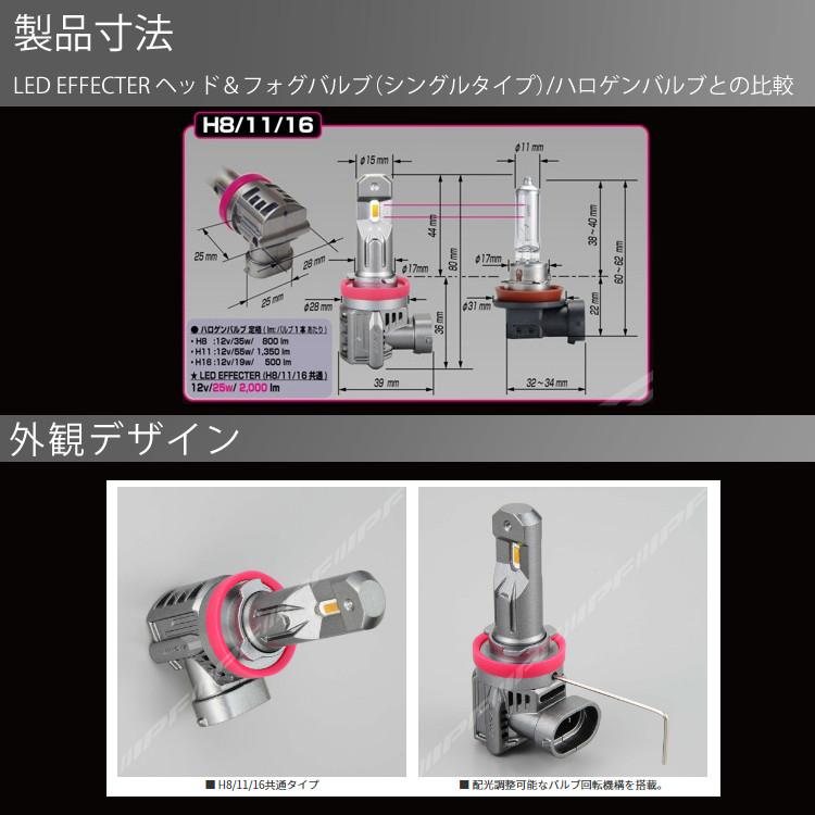 IPF LEDエフェクターヘッド＆フォグバルブ 極黄 E104HFBW H8/11/16 2600K 2個入り 12V車専用 車検対応 LED ヘッドライト フォグランプ アイピーエフ｜homeshop｜03