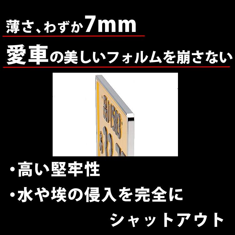 字光式ナンバープレート 軽自動車用 12V クロームメッキ 2526-12V-M 井上工業 LEDパーフェクトecoII 2枚セット(ラッピング不可)｜homeshop｜03