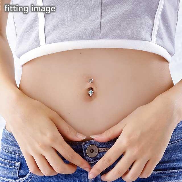 へそピアス 14G トライバルアロー バナナバーベル ボディピアス へそピ