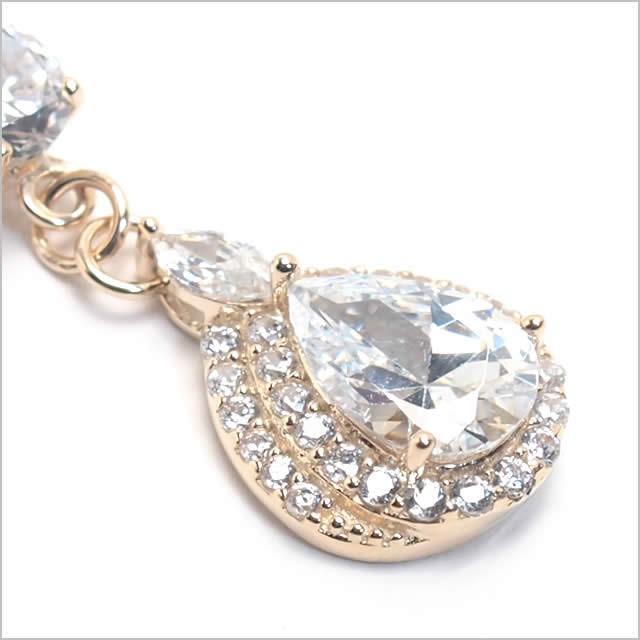 へそピアス 14K 14金 14G ティアドロップダングル バナナバーベル ボディーピアスの画像