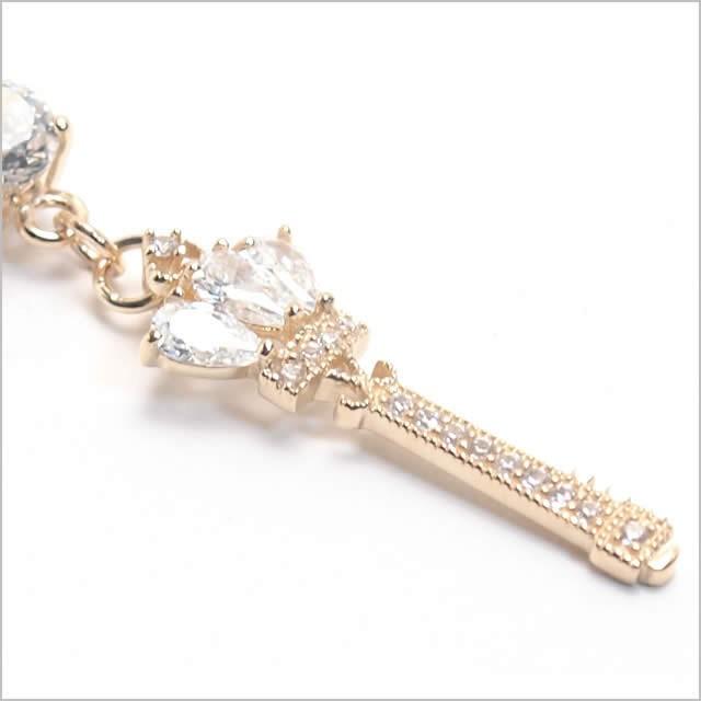へそピアス 14K 14金 14G クラウンキーダングル バナナバーベル ボディーピアスの画像
