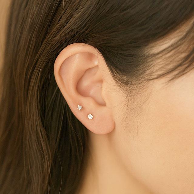 ボディピアス 16G CZトップ ラウンド スクエア スター ハート