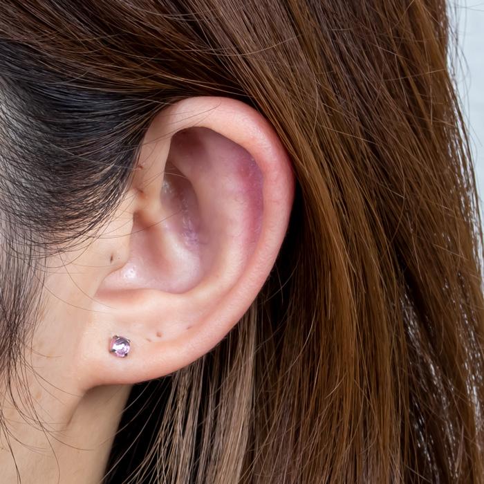 ボディピアス ジルコン カボションストーン ストレートバーベル 16G