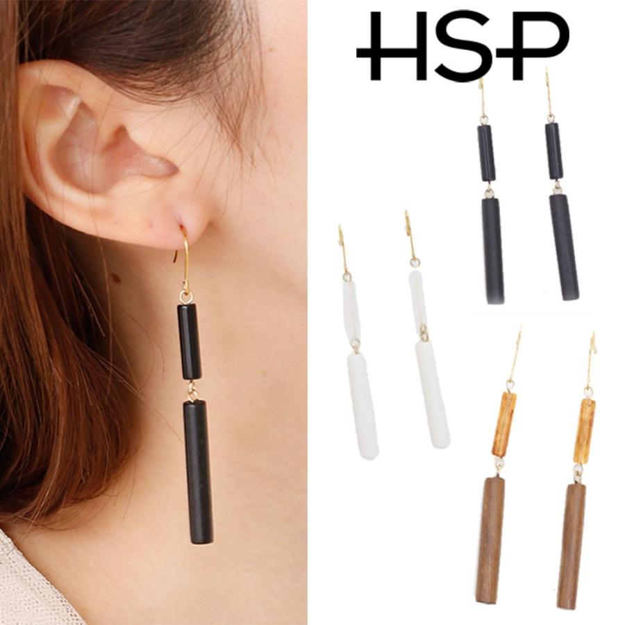 ✞【ウッドプレートのピアス】アレルギー対応 （金属アレルギー対応  