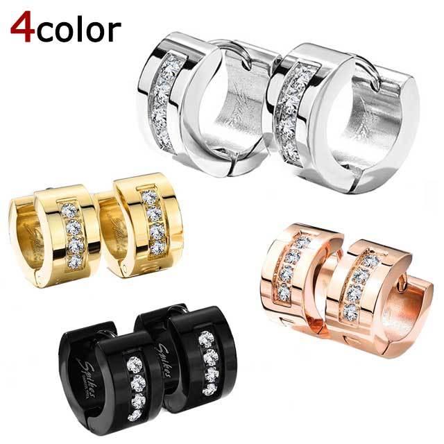 ピアス サージカルステンレス 金属アレルギー対応 4ジュエル Cz フープピアス 1ペア レディース メンズ P584 ボディピアスhomesliceproductions 通販 Yahoo ショッピング
