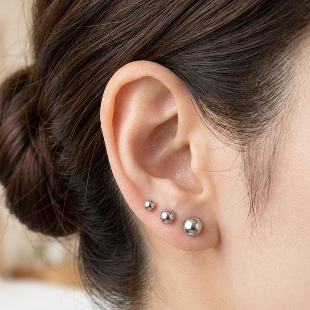 ピアス インプラントグレードチタン ボールピアス 3mm 4mm 5mm