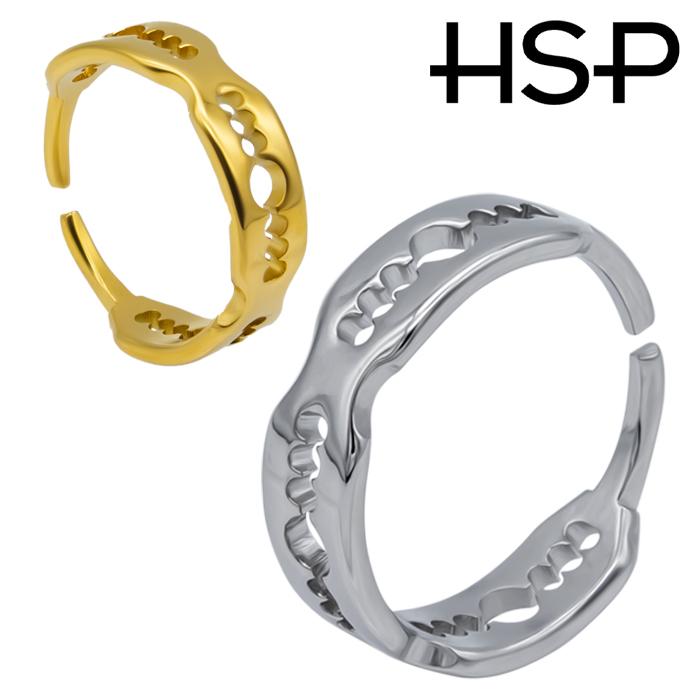 ボディピアスhomesliceproductionsステンレスリング 指輪 シンプル パンチング デザイン レディース メンズ 金属アレルギー対応 シルバー ゴールド フリーサイズ 高品質
