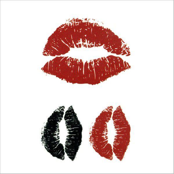 タトゥーシール 2枚セット キスマーク 星 文字 蝶 花 龍 バタフライ