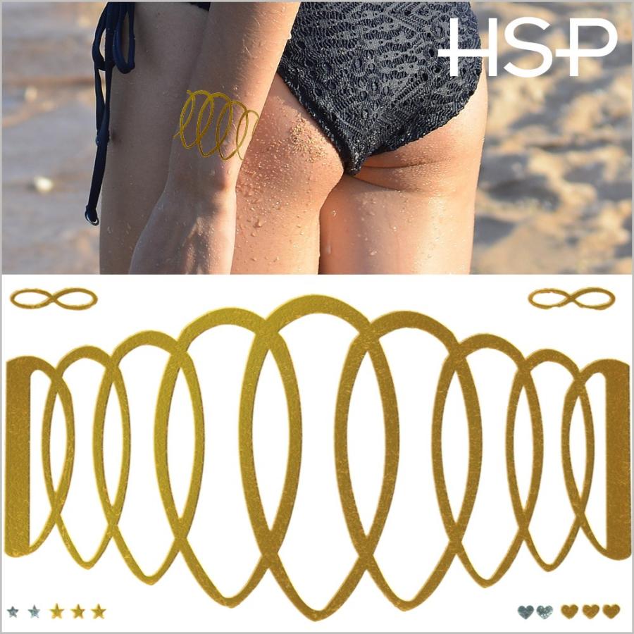 タトゥーシール ゴールド & シルバー 2枚セット スリンキー  