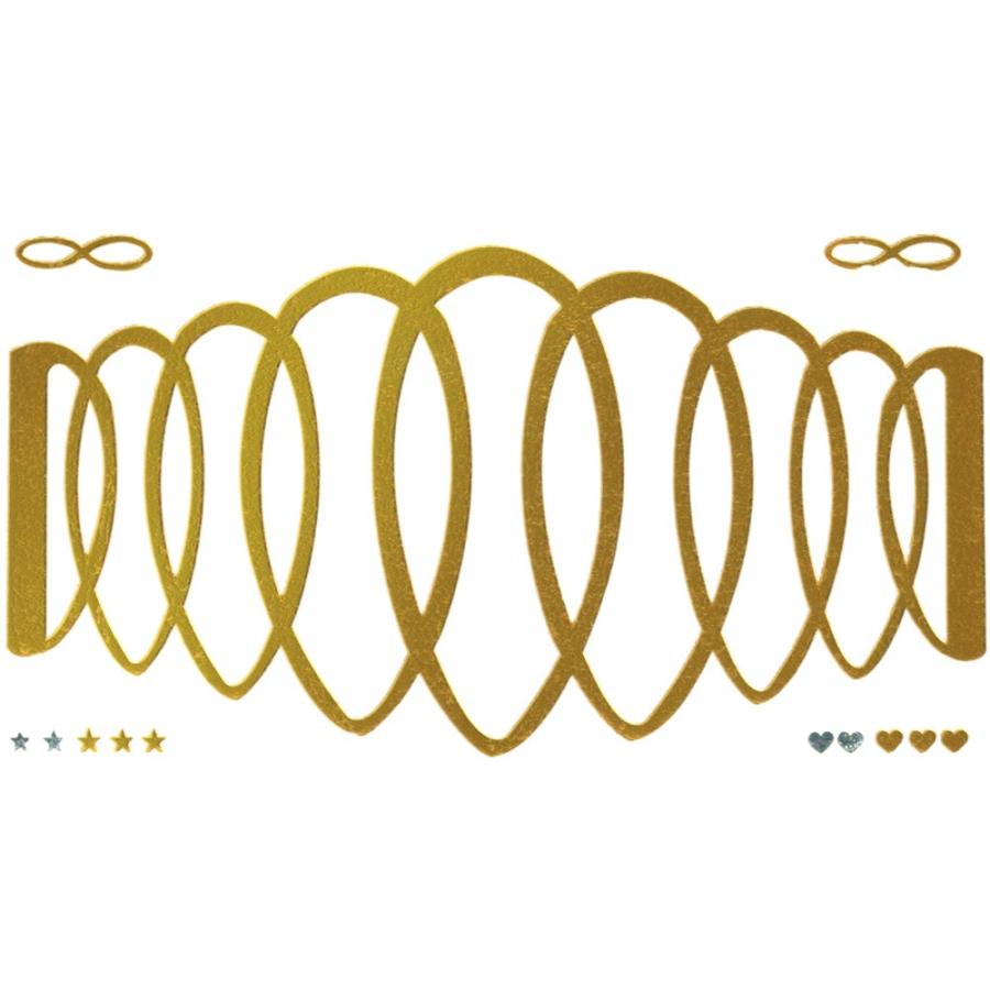 タトゥーシール ゴールド & シルバー 2枚セット スリンキー  