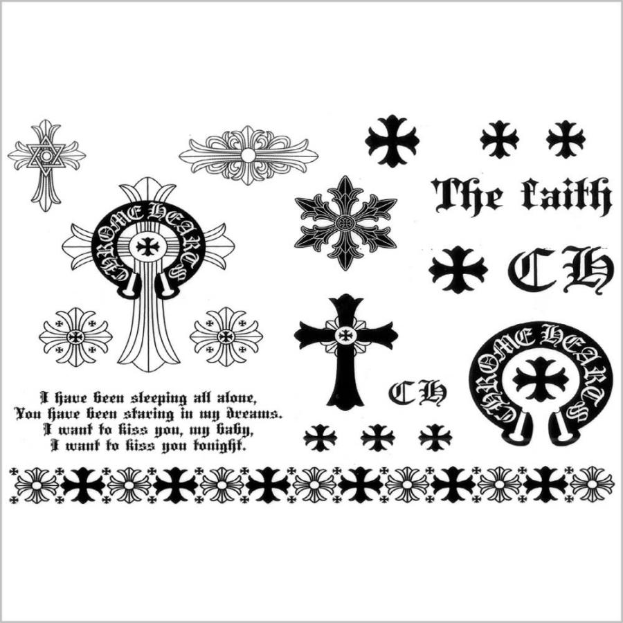 タトゥーシール バラエティ ゴシッククロス 星 文字 蝶 花 龍 バタフライ メンズ ハロウィン Ts411 ボディピアスhomesliceproductions 通販 Yahoo ショッピング