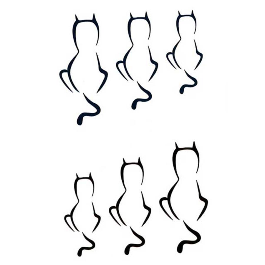 ハロウィン タトゥーシール 2枚セット ライン キャット Halloween イベント クリスマス コスプレ 仮装 ボディーシール フェイクシール Ts449 ボディピアスhomesliceproductions 通販 Yahoo ショッピング