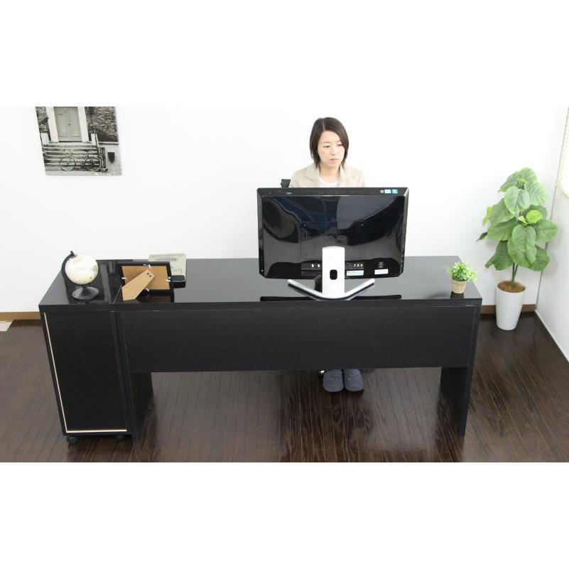 パソコンデスク 幅150cm 2点セット 書斎机 スライド テーブル付き 日本 パソコンデスク 幅150cm 2点セット 書斎机 スライド テーブル付き 日本