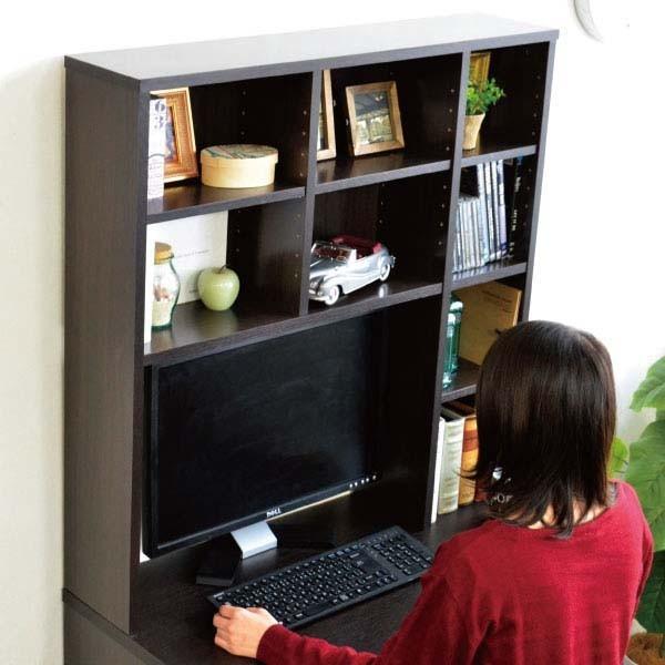 数量限定価格!! 新品 送料込 ハイタイプ 大収納デスク 広々設計大型