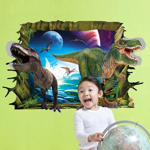 ウォールステッカー 送料無料 激安 お買い得 キ゛フト 恐竜 ティラノサウルス 大型 ウォールシール 壁シール 壁紙 ウォールペーパー 激安特価品