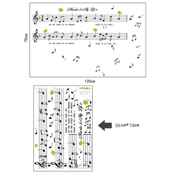 ウォールステッカー 英文ステッカー 音楽 音符 英字 ミュージック 楽譜 ウォールペーパー 壁紙 シール Kk 三茶deらいふ 通販 Yahoo ショッピング