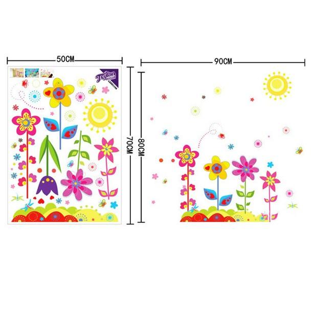 ウォールステッカー 花 太陽 蝶 お遊戯会 幼稚園 催し物 子供部屋 文化祭 店舗装飾 インテリア デコレーション Sc 三茶deらいふ 通販 Yahoo ショッピング