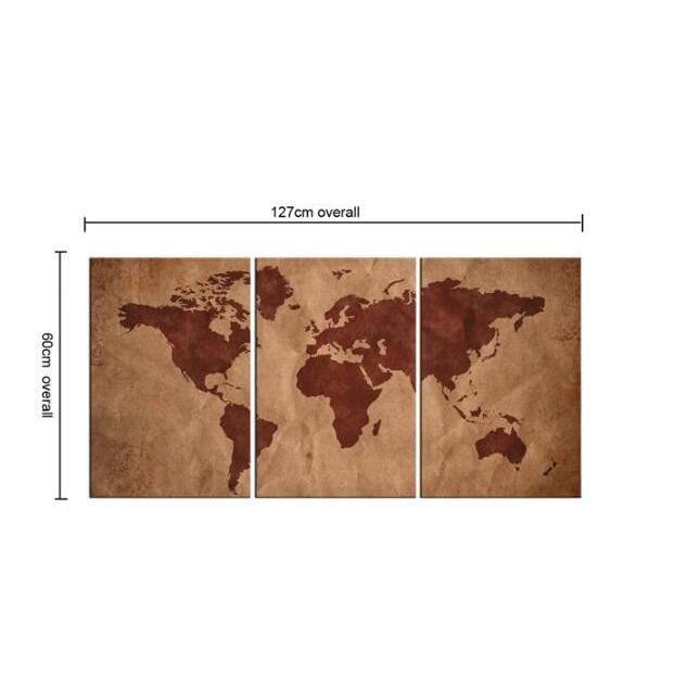 絵画 アートパネル 世界地図 組み立て式絵画 インテリア おしゃれ 壁掛け 3枚セットで1つの世界地図 Sc x3 三茶deらいふ 通販 Yahoo ショッピング