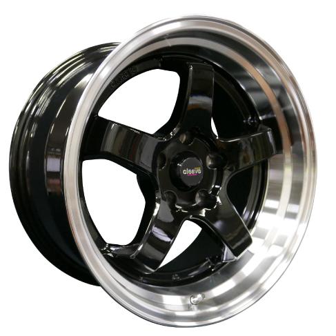 CLEAVE RACING FL53 ブラック/マシンド　18X9.5J 5H inset+18 0 P.C.D114.3 silvia/180/JZX90.100.110/R33/R/34等 ２本セット【送料無料】｜hometokufuretama