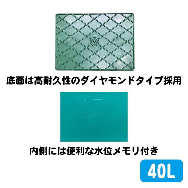 プラ箱 緑 プラ舟 40L コンテナ 農業用 プラ船 トロ舟 野菜洗い