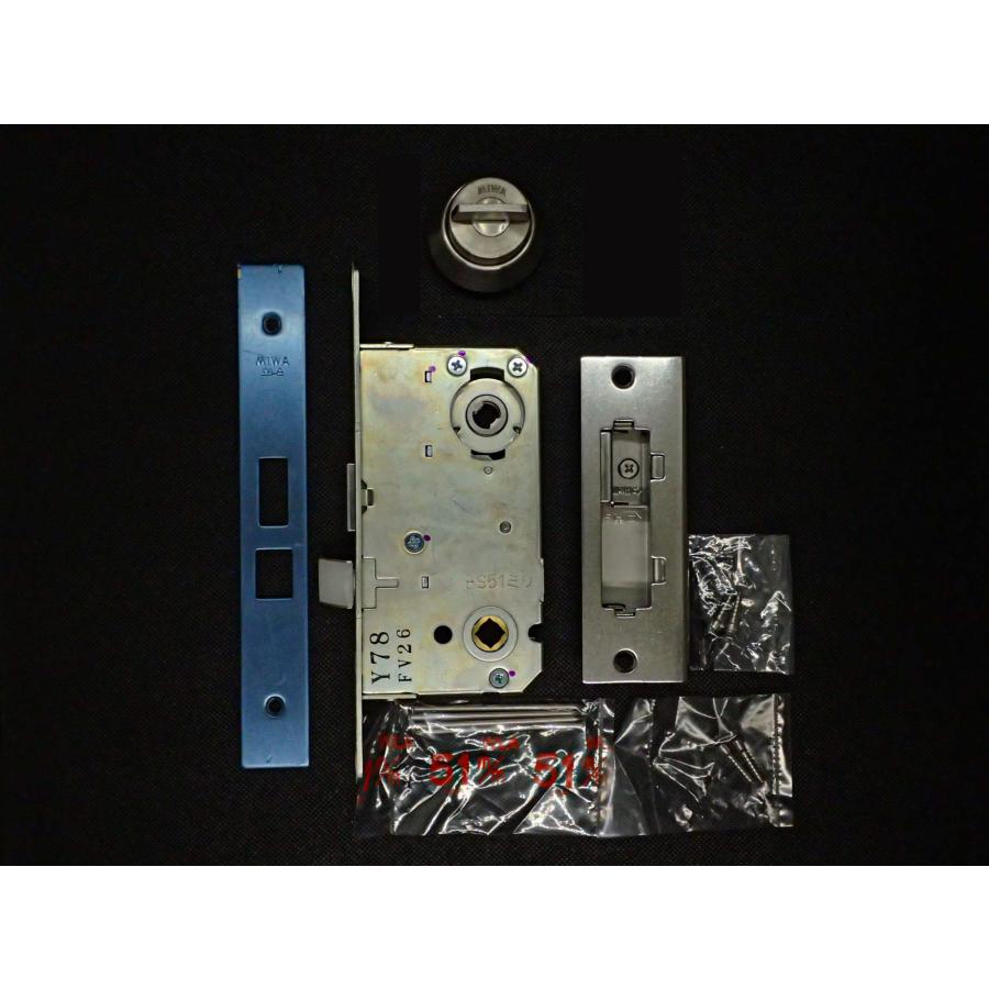 MIWA 美和ロック 木製ドア用 レバーハンドル錠ケースセット WLA-3 片面