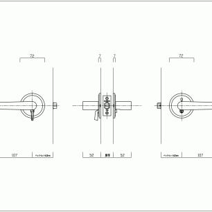長沢製作所 reアールイー 取替レバーハンドル錠 表示錠 トイレ TXS