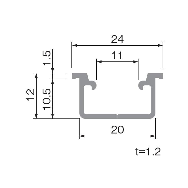 ATOM　HD-001　2730mm　シルバー　(HDシリーズ 埋込用レール)　079016【即日出荷】【店頭受渡可能】｜homewareshop-kugisei｜02