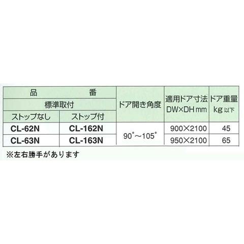 ニュースター コンシールド ドアチェック CL-63N R 右開き 右勝手