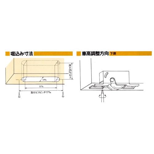 調整V型戸車 ベアリング入 ステンレス枠 30mm GARK《H-02-6 調整V型戸車 ベアリング入 ステンレス枠 30mm GARK《H-02-6