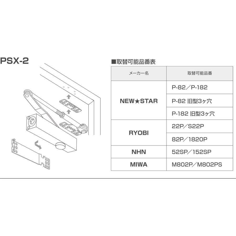 日本ドアーチエック製造 取替用ドアクローザー PSX-2 ニュース 日本ドアーチエック製造 取替用ドアクローザー PSX-2 ニュース