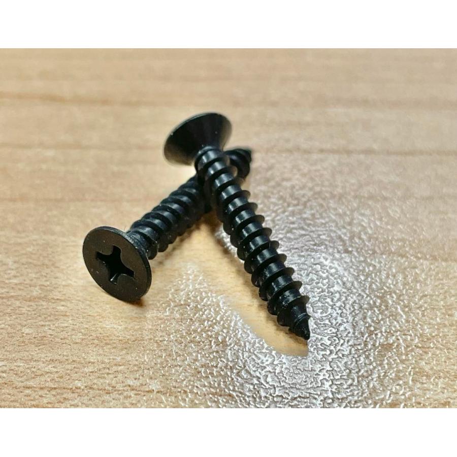 ステンレス タッピングビス（+）A皿 4×25 黒 ブラック塗装【1本