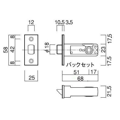 古代 KODAI ラッチのみ TL-51 チューブラ錠 長沢製作所【メール 古代 KODAI ラッチのみ TL-51 チューブラ錠 長沢製作所【メール