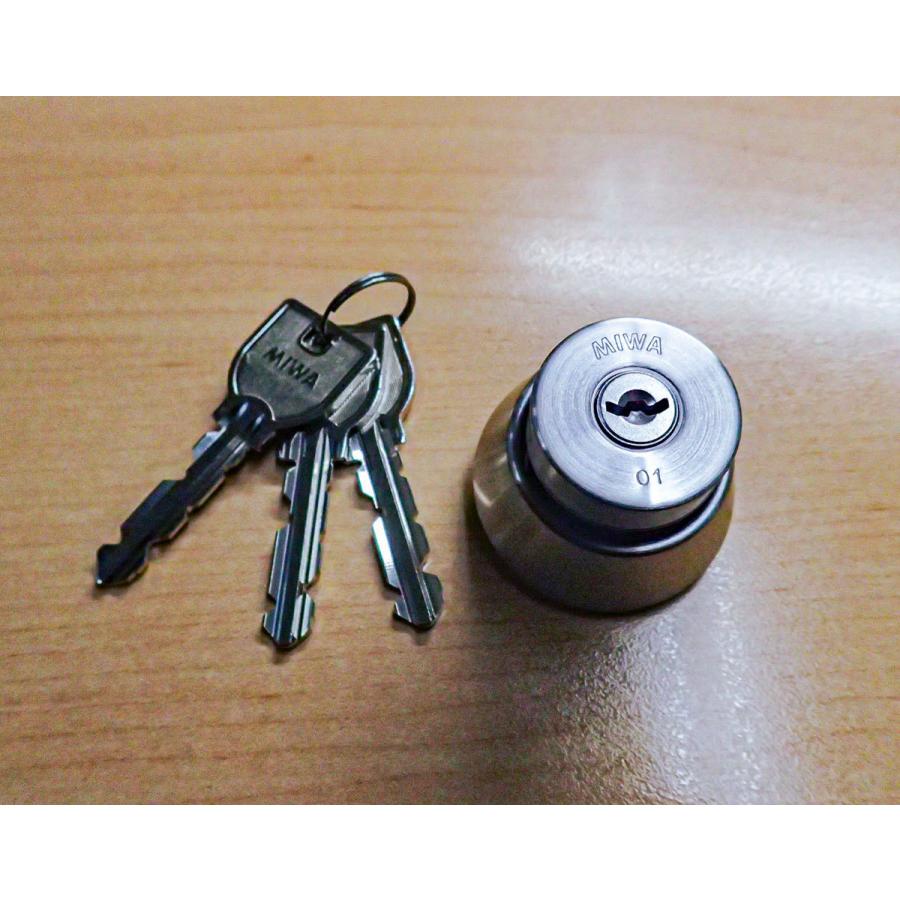美和ロック U9 BH,LD,LDSP DZシリンダー ステンレスHL MIWA 交換用 33