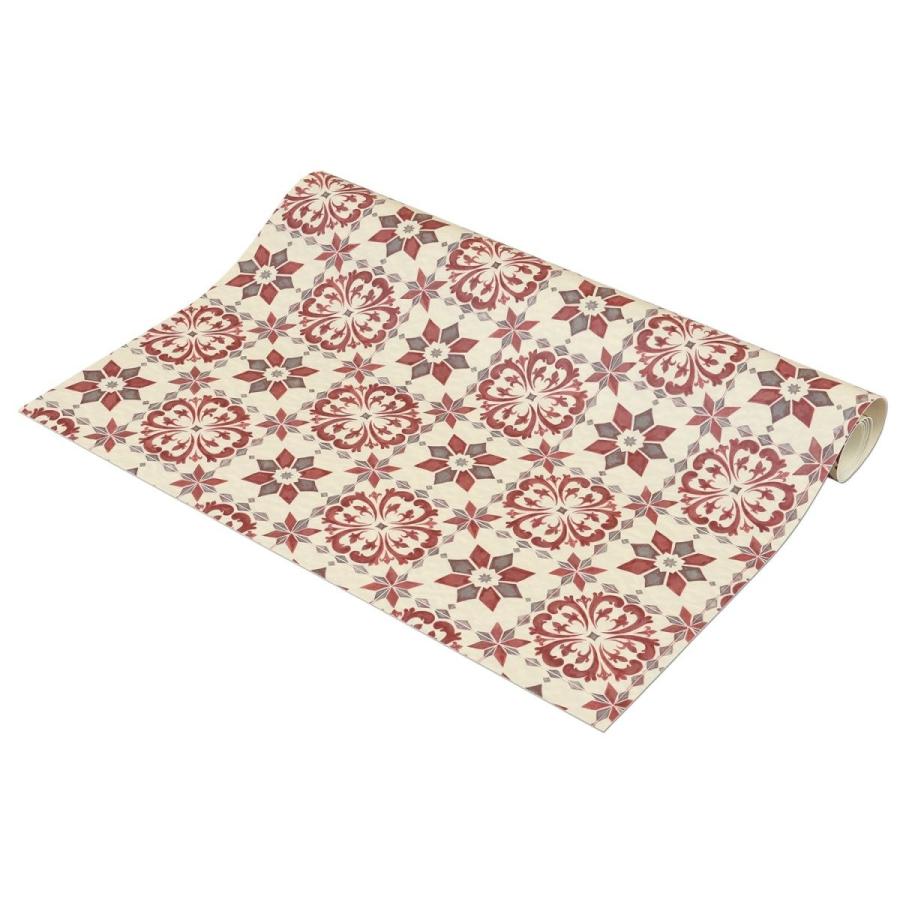 約90 950cm 米 雑穀 粉類 タイル柄 フリーカット 敷くだけリメイク床シート 約90 950cm モロッコブラウン