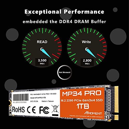 新作商品 【高速】MMOMENT 1TB NVMe M.2 SSD PCIe Gen3x4 DRAMキャッシュ搭載 (読込最大35