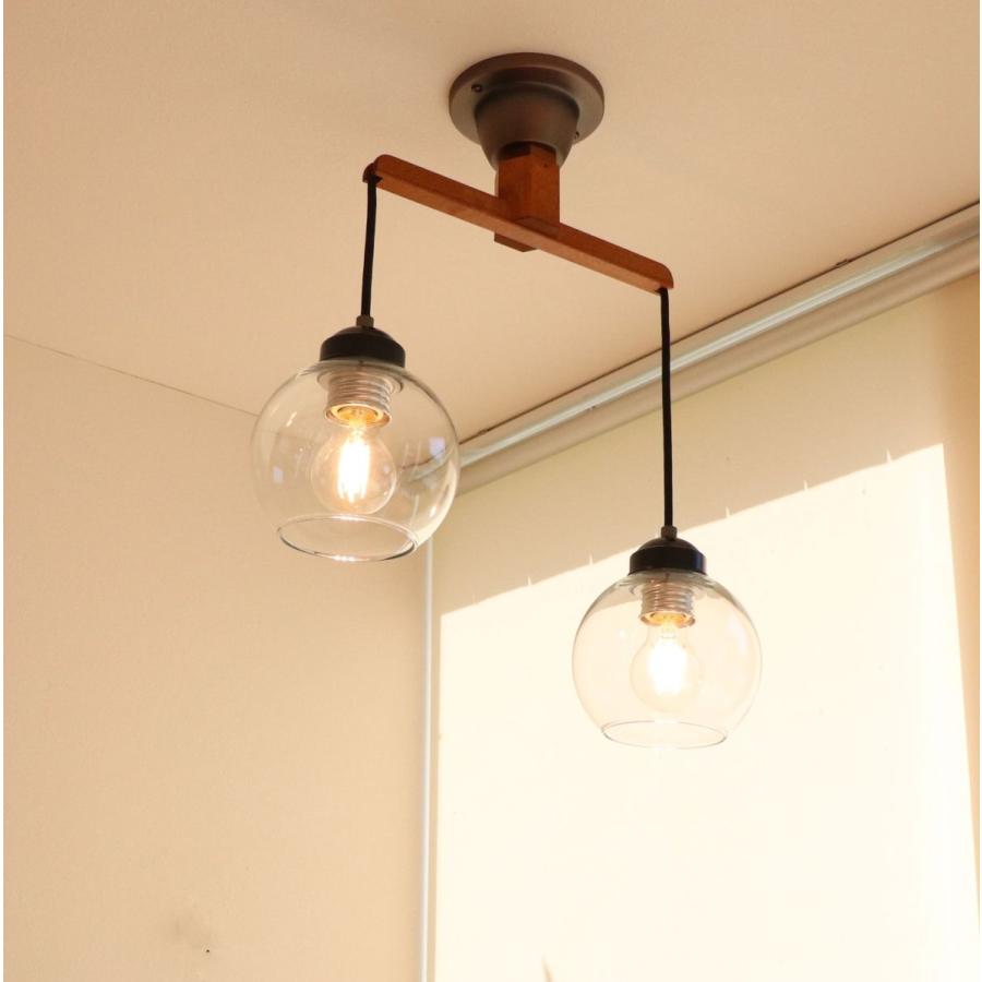 クリアガラス 2灯 ペンダントランプ 照明 ペンダントライト LED 2灯用 ガラス glassball2 : オリジナル