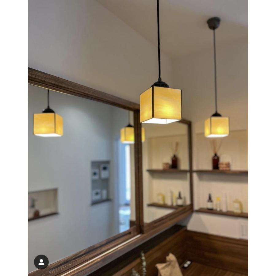 ペンダントライト ステンドガラス １灯 洗面所 led 間接光 e17 piccolaの画像