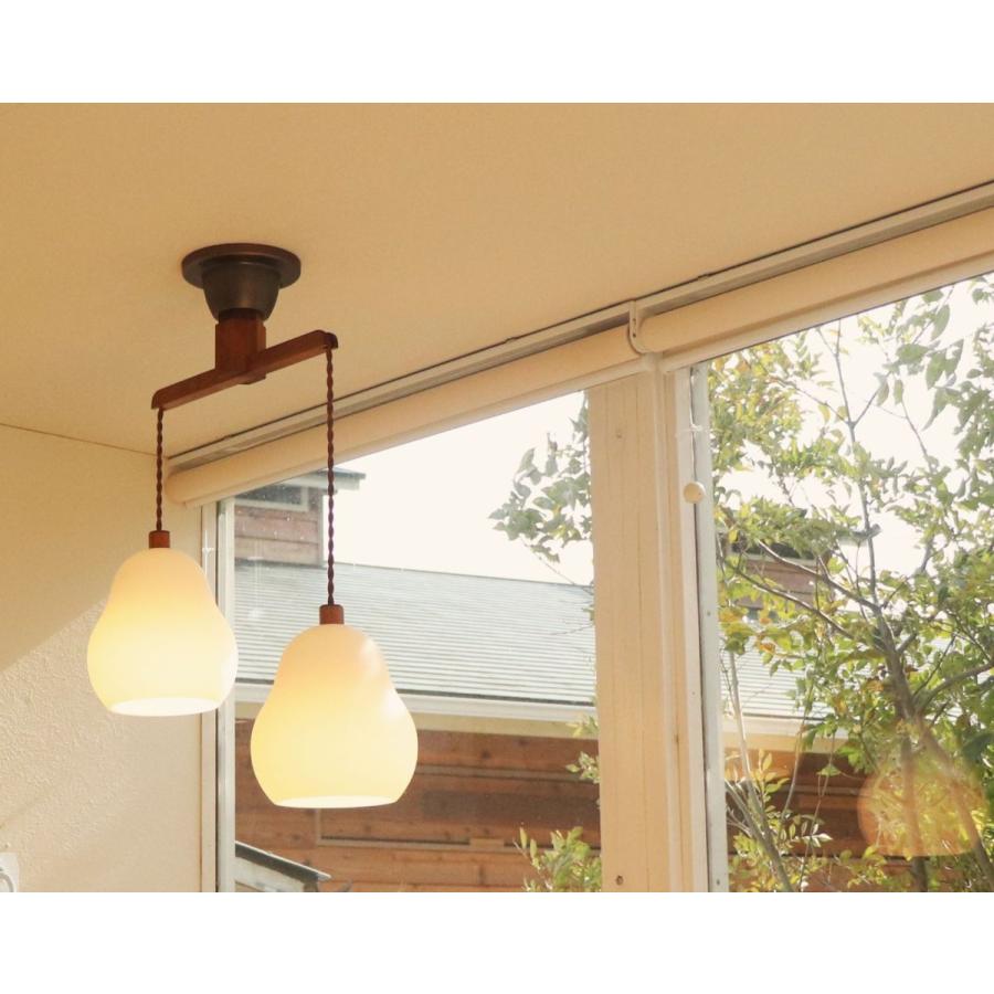シーリングライト 吊り下げ ２灯 ８畳 led ダイニング ガラス le france glass２の画像