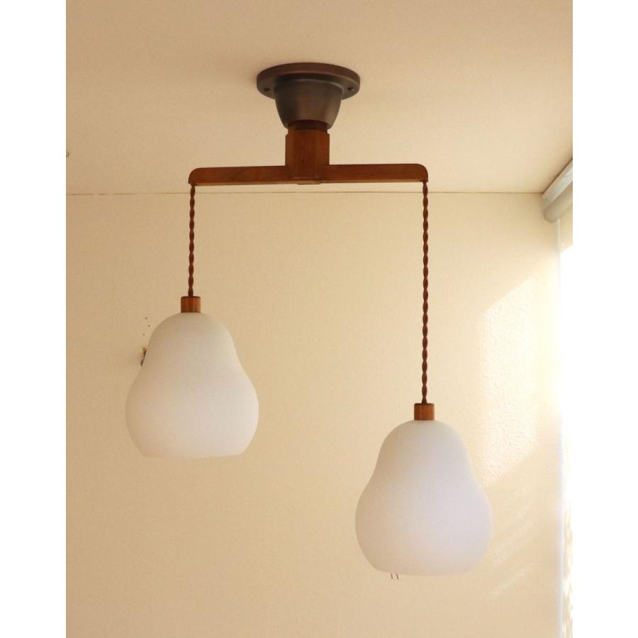 シーリングライト 吊り下げ ２灯 ８畳 led ダイニング ガラス le france glass２の画像
