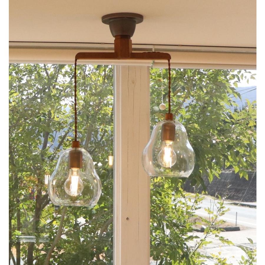 シーリングライト 吊り下げ ２灯 ８畳 led ダイニング ガラス le france glass２の画像