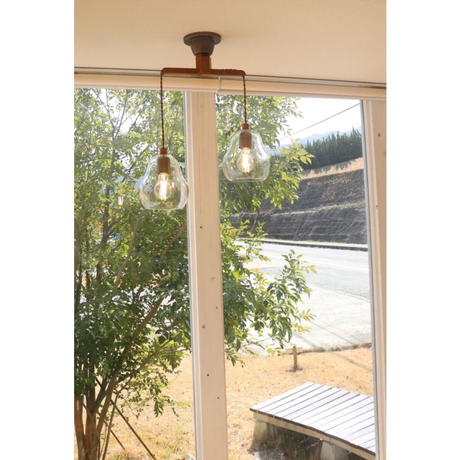 シーリングライト 吊り下げ ２灯 ８畳 led ダイニング ガラス le france glass２の画像