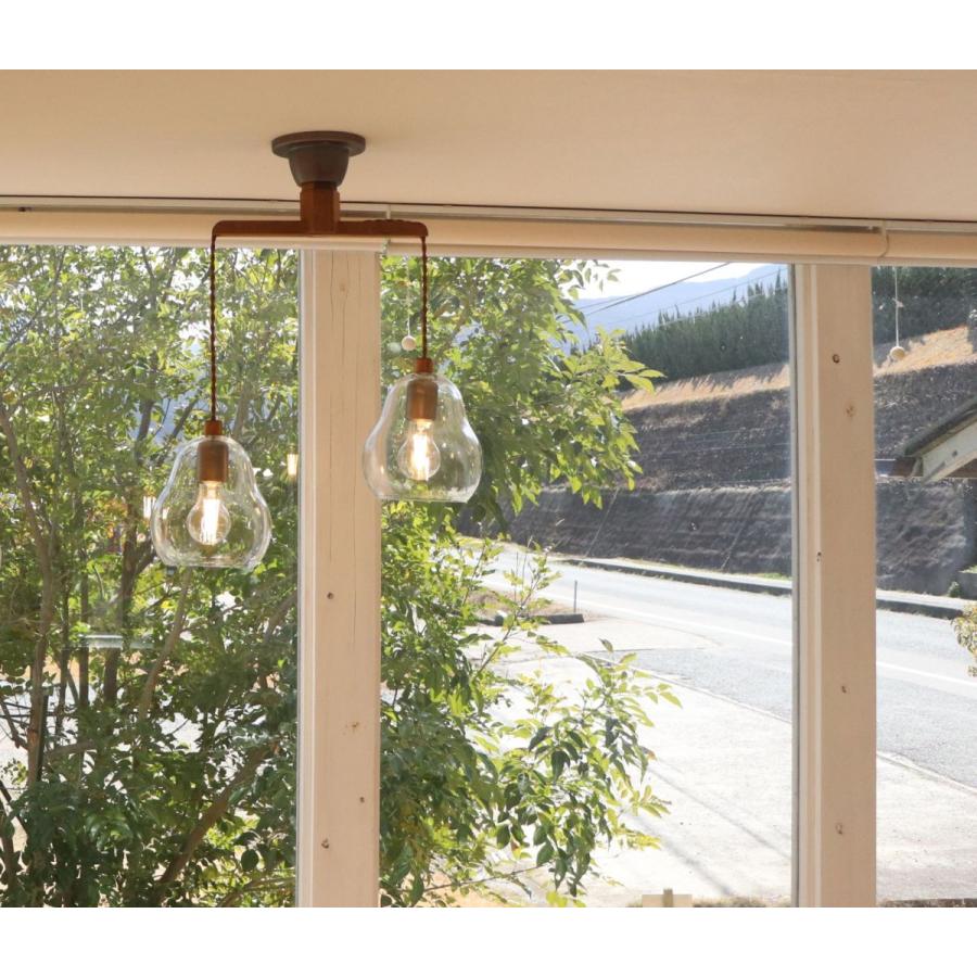 シーリングライト 吊り下げ ２灯 ８畳 led ダイニング ガラス le france glass２の画像