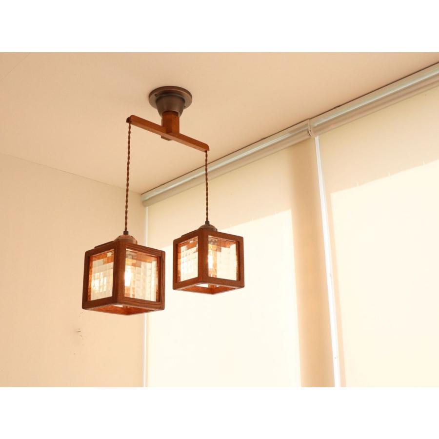 照明 ペンダントライト LED 2灯用 木製 Houzeクロスペン2