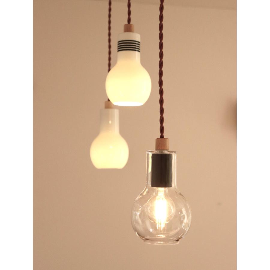 ペンダントライト led ガラス １灯 e17 照明器具 陶器 picle 店舗照明 全3種類_15